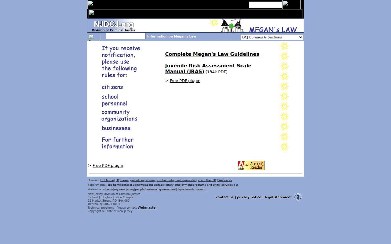 Bergen County sex offender check through New Jersey Megan's Law guidance