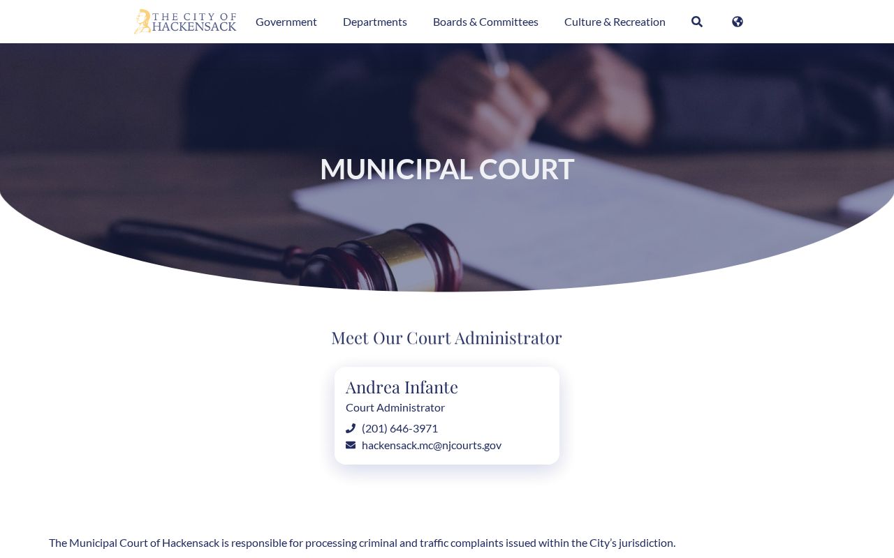 Hackensack criminal history Municipal Court records and case access