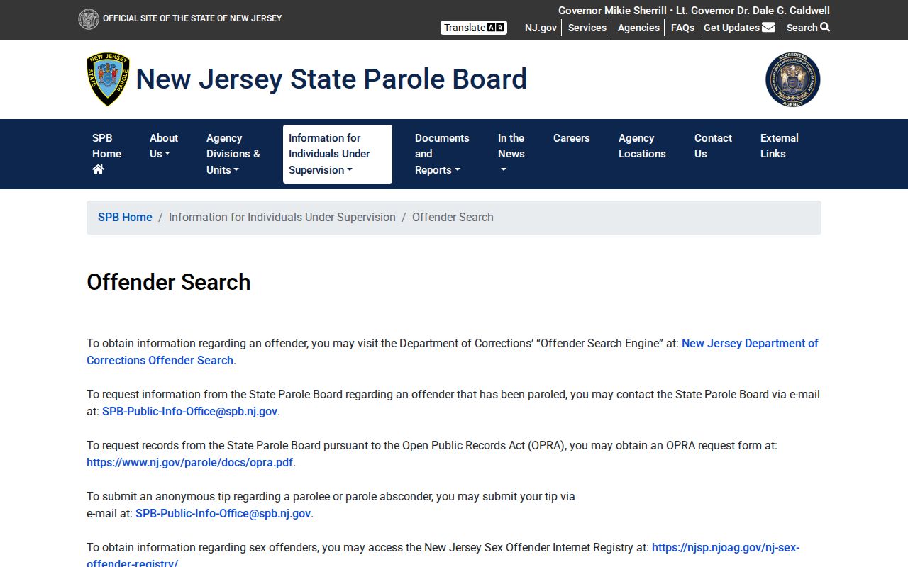 Bergen County criminal history state offender search channels