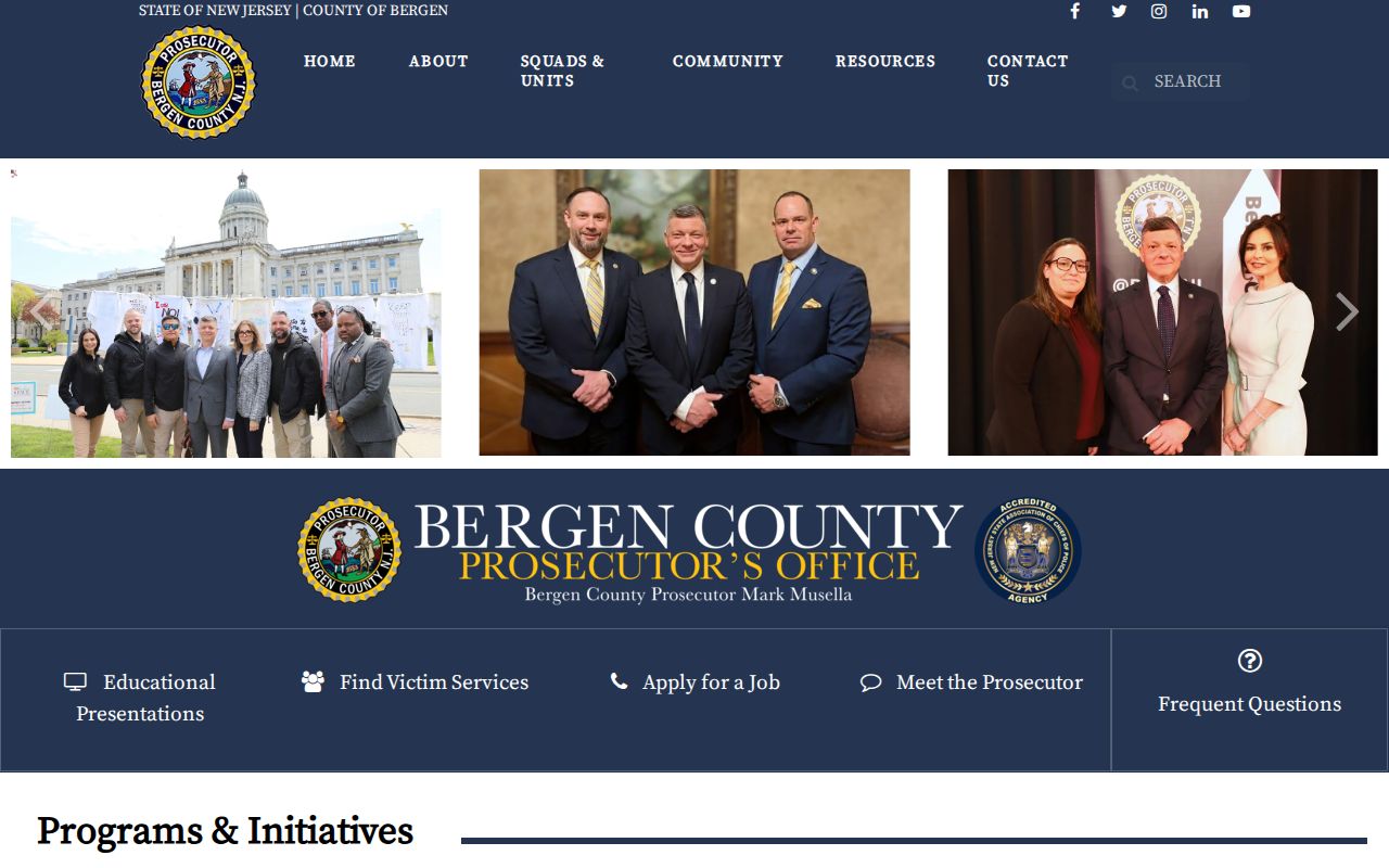 Bergen County criminal case Prosecutor's Office