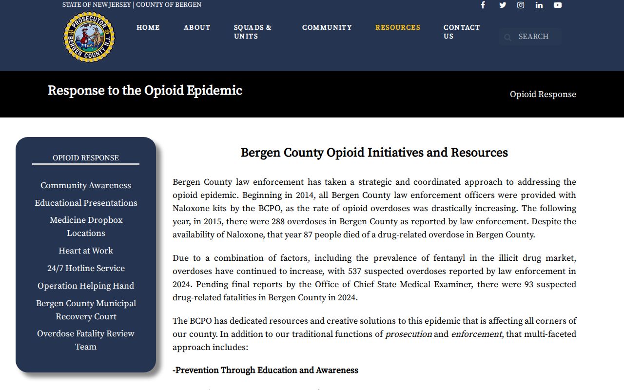 Bergen County criminal diversion program information